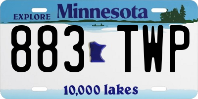 MN license plate 883TWP