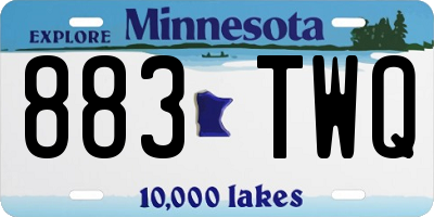 MN license plate 883TWQ
