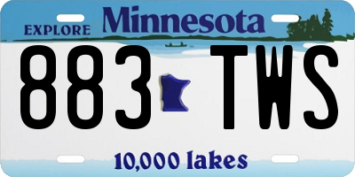 MN license plate 883TWS