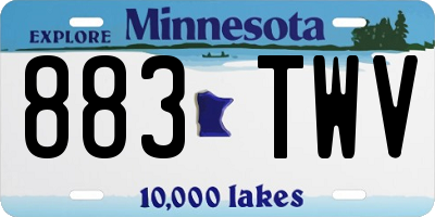 MN license plate 883TWV