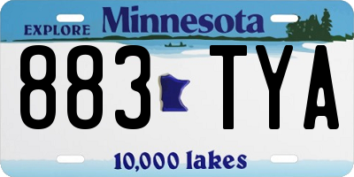 MN license plate 883TYA