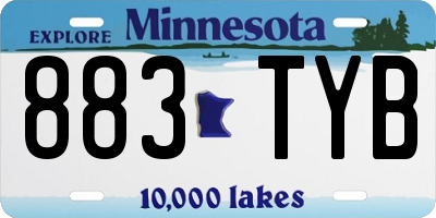 MN license plate 883TYB