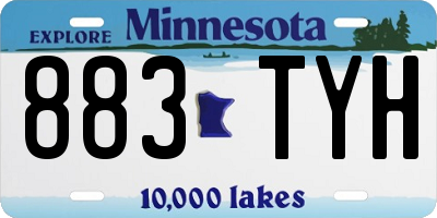 MN license plate 883TYH