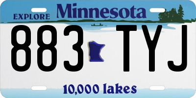 MN license plate 883TYJ