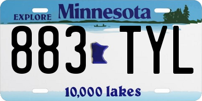 MN license plate 883TYL