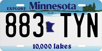 MN license plate 883TYN