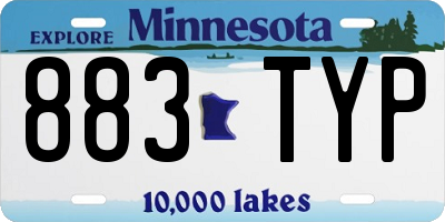 MN license plate 883TYP
