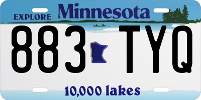 MN license plate 883TYQ