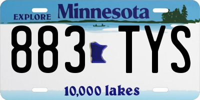 MN license plate 883TYS