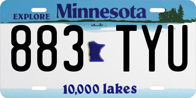 MN license plate 883TYU