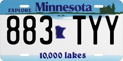 MN license plate 883TYY