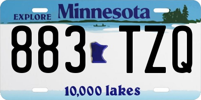 MN license plate 883TZQ