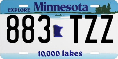 MN license plate 883TZZ