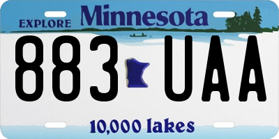 MN license plate 883UAA