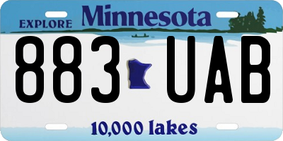MN license plate 883UAB