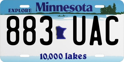 MN license plate 883UAC