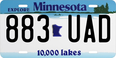 MN license plate 883UAD