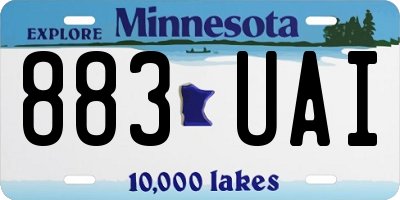 MN license plate 883UAI