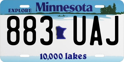 MN license plate 883UAJ