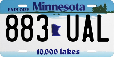 MN license plate 883UAL