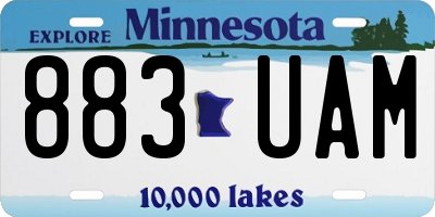 MN license plate 883UAM