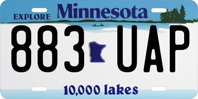MN license plate 883UAP
