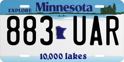 MN license plate 883UAR