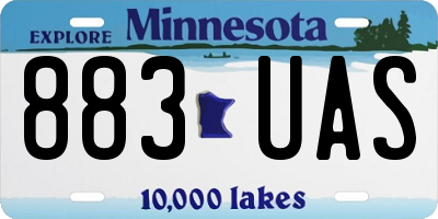 MN license plate 883UAS