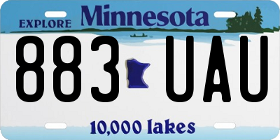 MN license plate 883UAU