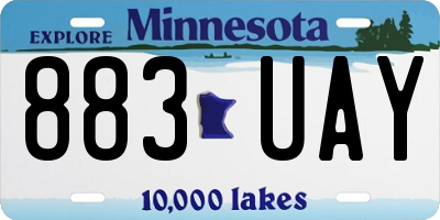 MN license plate 883UAY