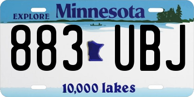 MN license plate 883UBJ