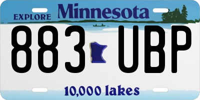 MN license plate 883UBP