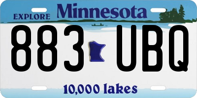 MN license plate 883UBQ