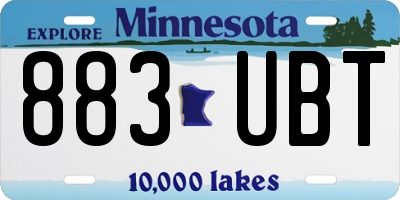 MN license plate 883UBT