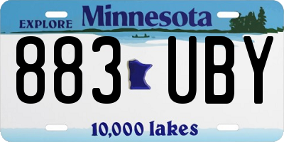 MN license plate 883UBY