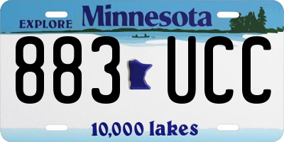 MN license plate 883UCC