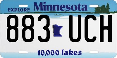 MN license plate 883UCH