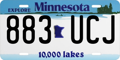 MN license plate 883UCJ
