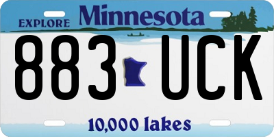 MN license plate 883UCK