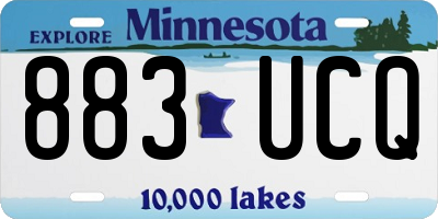MN license plate 883UCQ