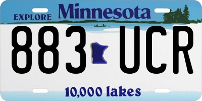 MN license plate 883UCR