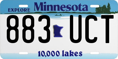 MN license plate 883UCT