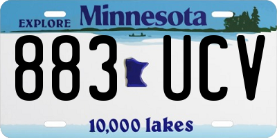 MN license plate 883UCV