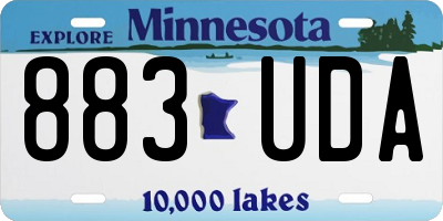 MN license plate 883UDA