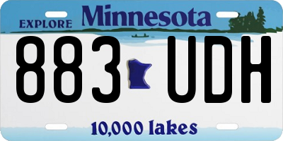 MN license plate 883UDH