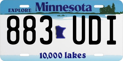 MN license plate 883UDI