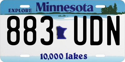MN license plate 883UDN
