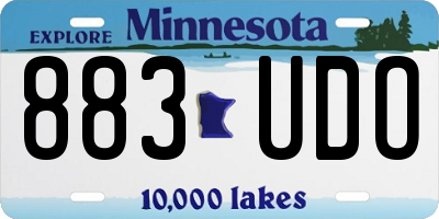 MN license plate 883UDO