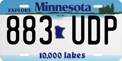 MN license plate 883UDP