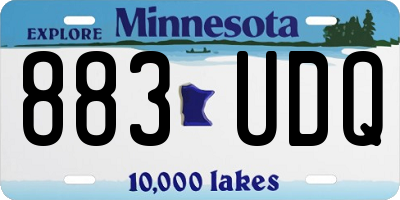 MN license plate 883UDQ